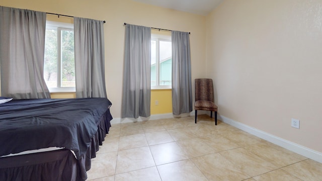 view of tiled bedroom