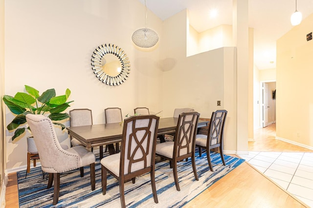 dining room featuring light wood-type flooring