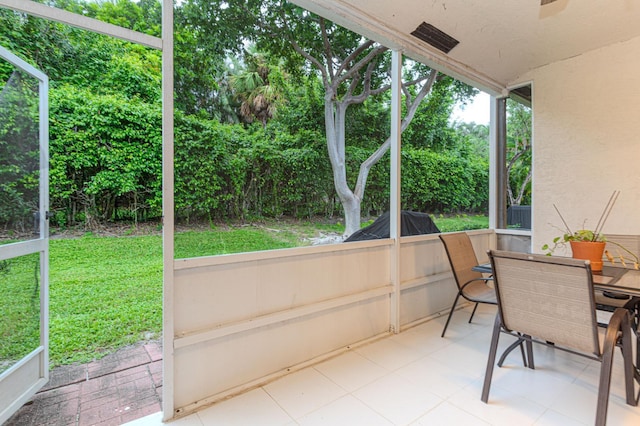 view of sunroom