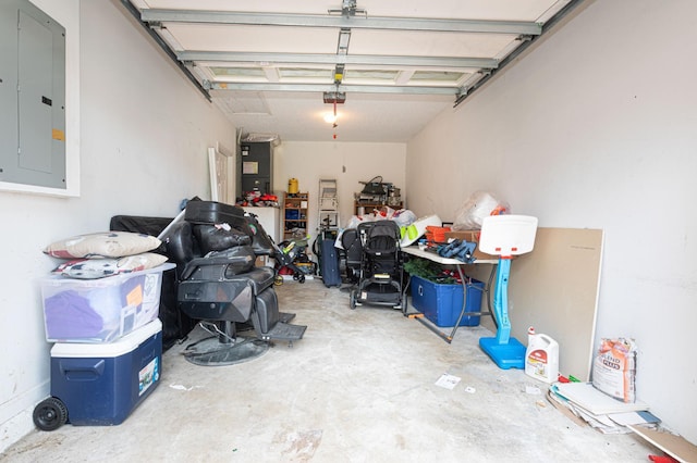 garage featuring electric panel