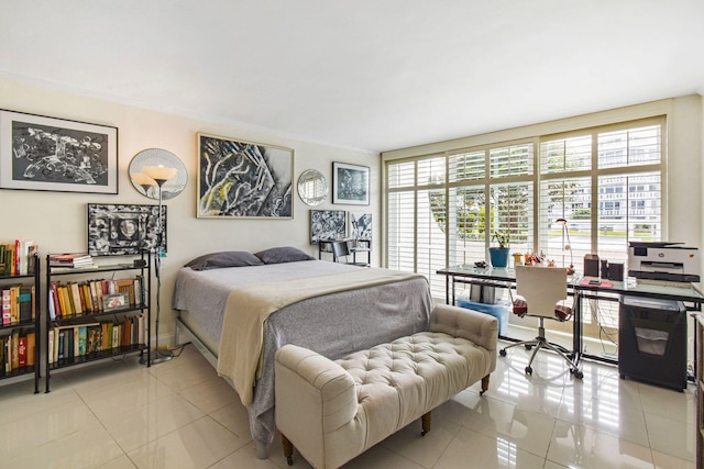 view of tiled bedroom