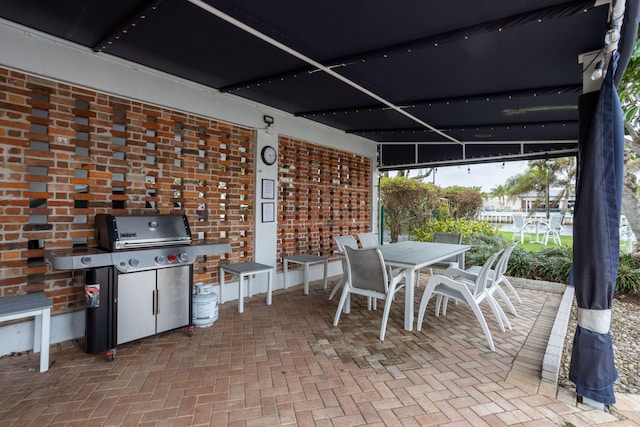 view of patio / terrace with grilling area