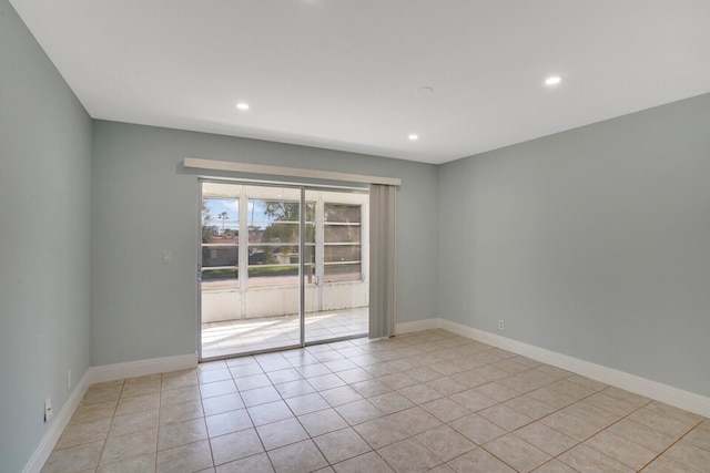 view of tiled spare room