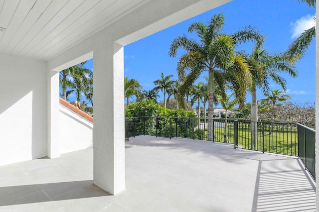 view of patio with a balcony