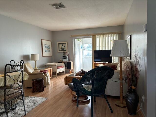 living room featuring hardwood / wood-style flooring