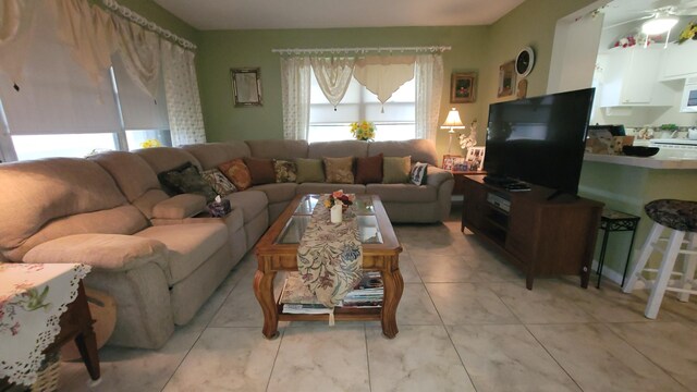 22 Northampton A, West Palm Beach, FL 33417 - living area with light tile patterned flooring