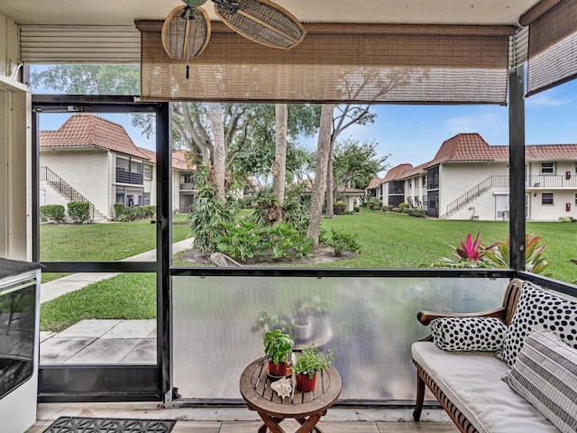 view of sunroom / solarium