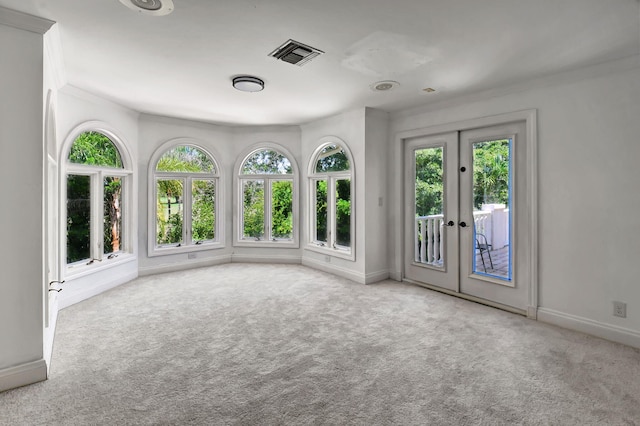 interior space with french doors