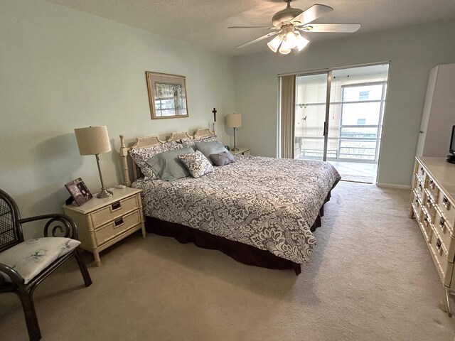 carpeted bedroom with connected bathroom