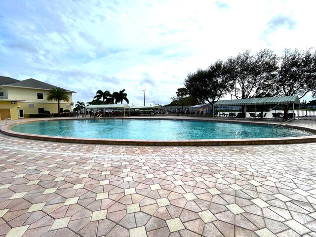 view of pool featuring a patio area