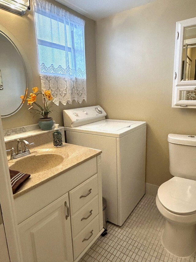 bathroom featuring toilet and tile flooring