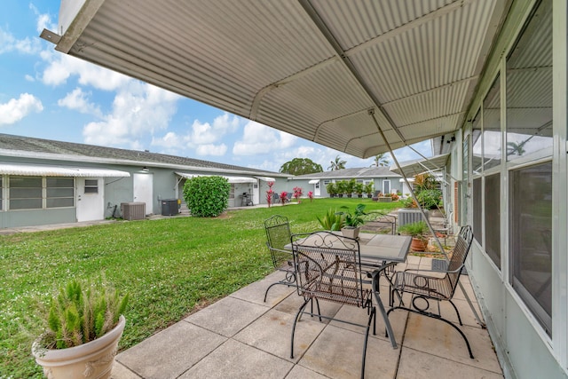 view of patio / terrace with central AC