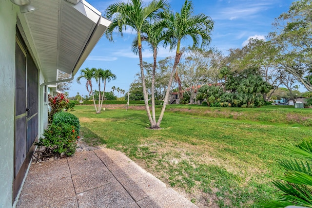 view of yard with a patio area