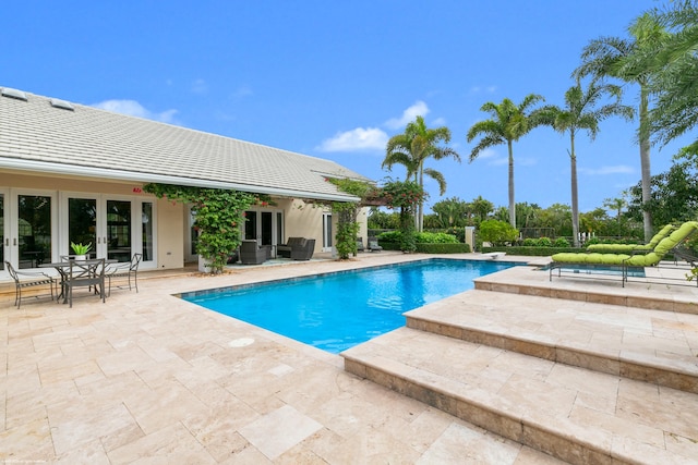 view of pool with a patio