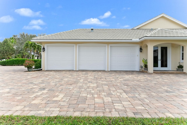 view of home's exterior with a garage