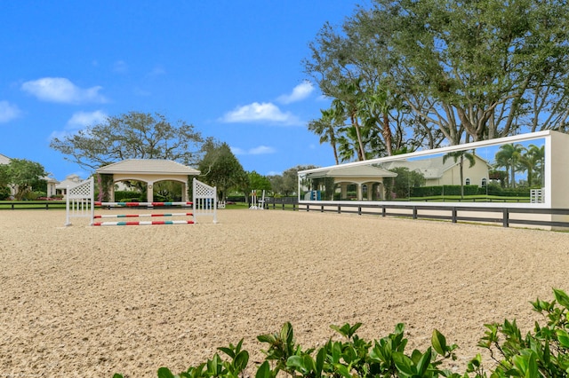 surrounding community with a gazebo