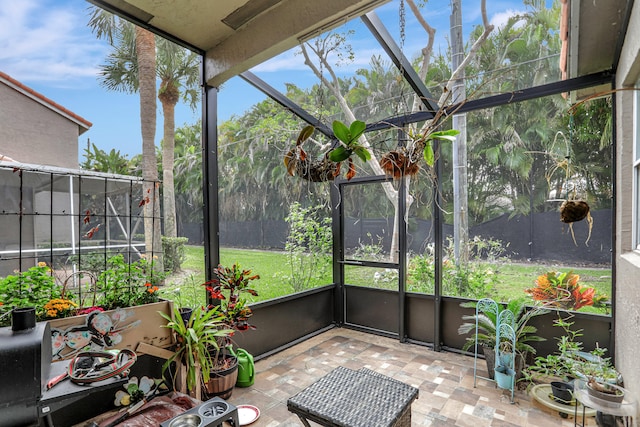 sunroom / solarium with plenty of natural light