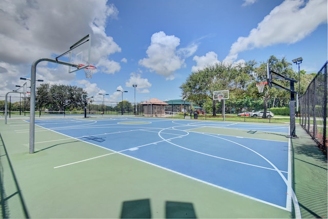 view of basketball court