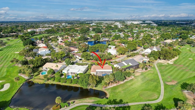 9010 S Lake Dasha Dr, Plantation, FL 33324 - aerial view of property's location with a local golf course, a nearby body of water, and nearby suburban area