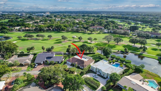 9010 S Lake Dasha Dr, Plantation, FL 33324 - aerial perspective of suburban area with a golf course and a large body of water