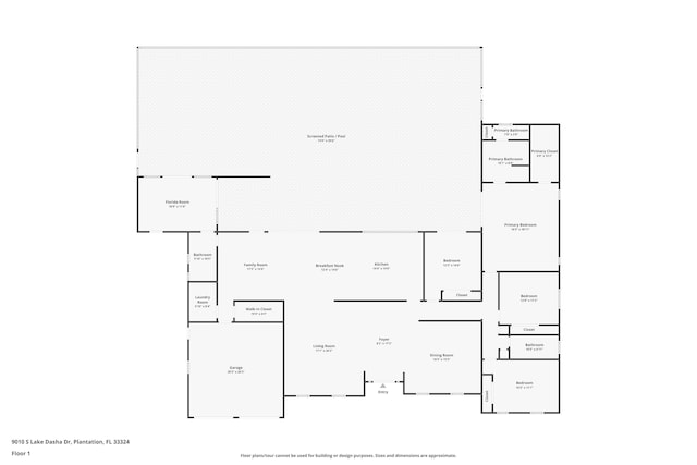 9010 S Lake Dasha Dr, Plantation, FL 33324 - floor plan / room layout