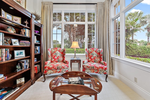 sitting room with plenty of natural light