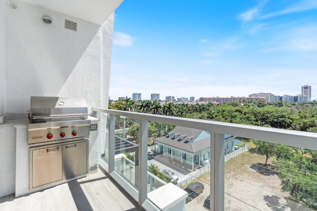 485 E Royal Palm Rd Unit 604, Boca Raton, FL 33432 - balcony featuring grilling area, a view of city, and visible vents