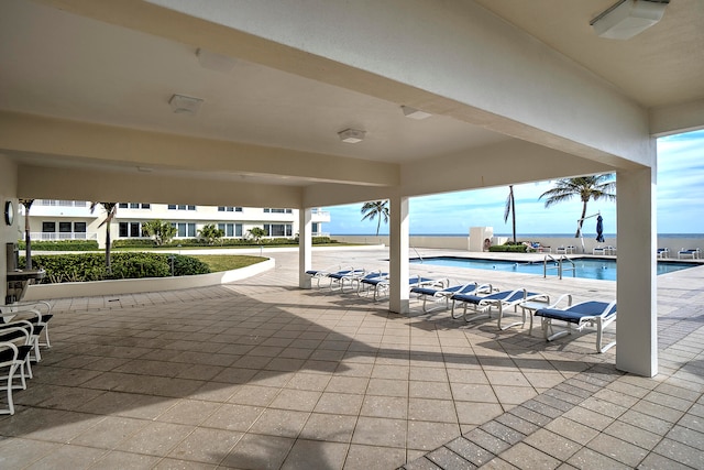 view of patio / terrace with a community pool