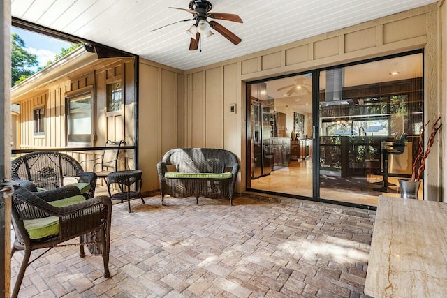 modern farmhouse style home featuring central air condition unit and a front lawn