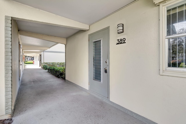 view of doorway to property