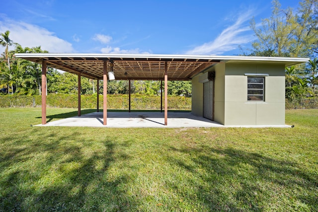 exterior space with a lawn