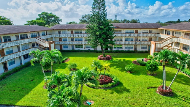 exterior space with a lawn