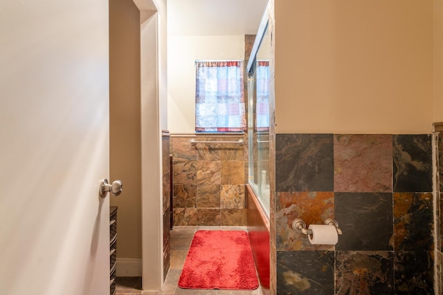 bathroom with walk in shower