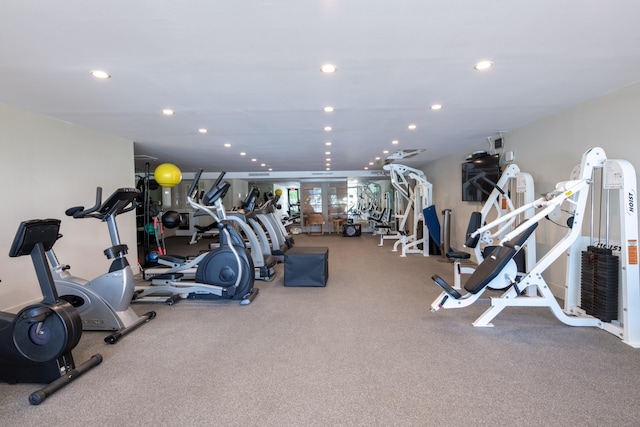 view of exercise room