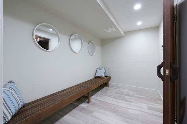 interior space featuring light wood-type flooring