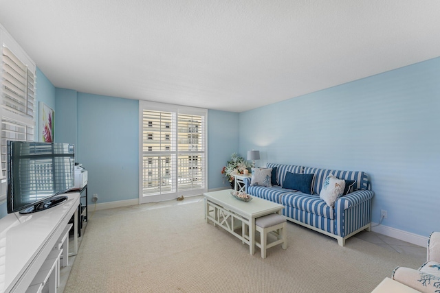 view of carpeted living room