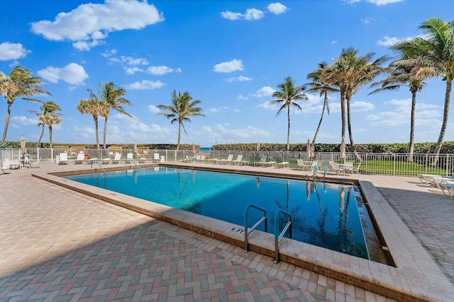 view of pool with a patio