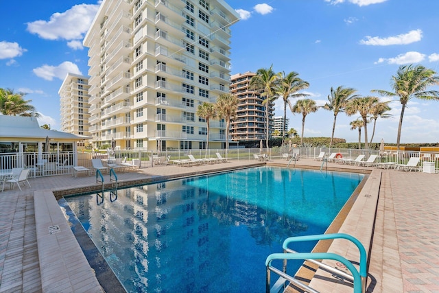 view of pool with a patio