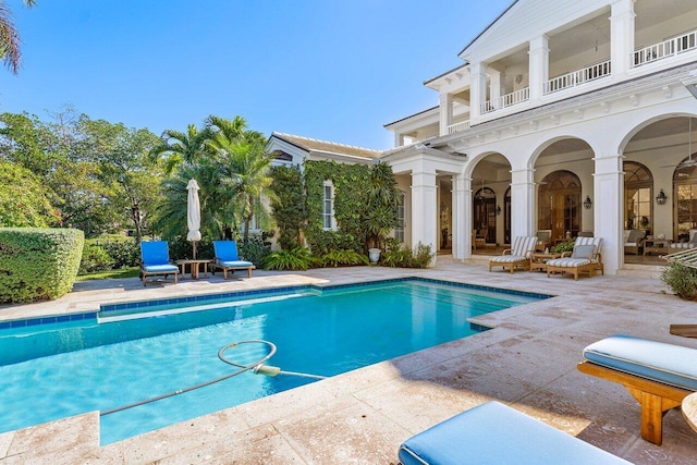 view of pool with a patio