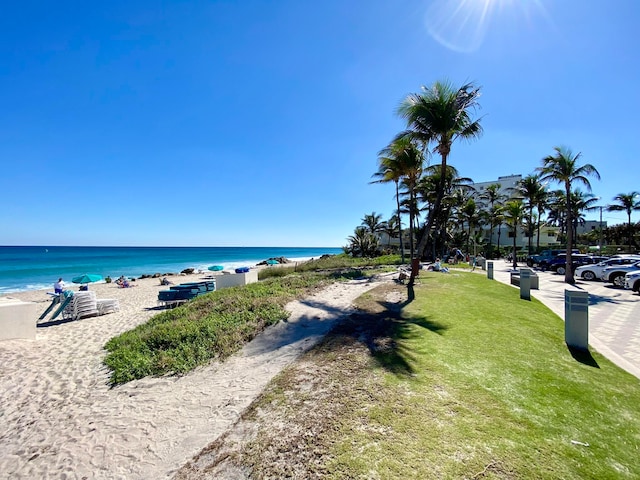 property view of water with a view of the beach