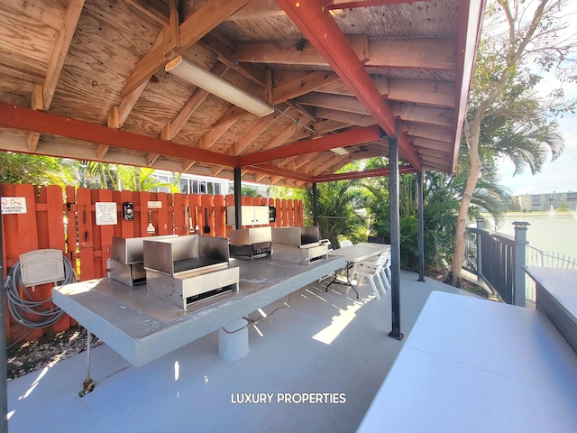 view of patio / terrace with exterior kitchen