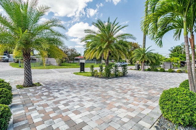 surrounding community featuring fence