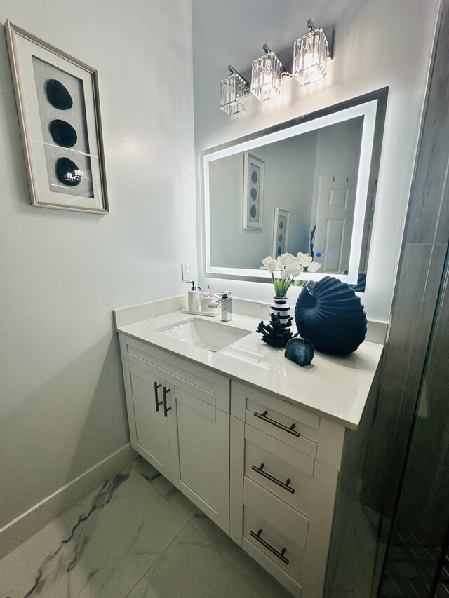 bathroom with vanity