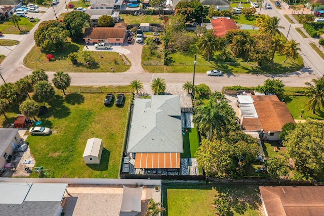 aerial view featuring a residential view