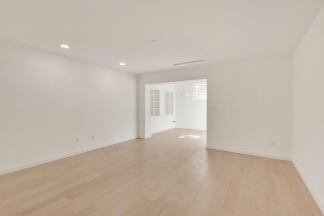 empty room featuring light hardwood / wood-style flooring