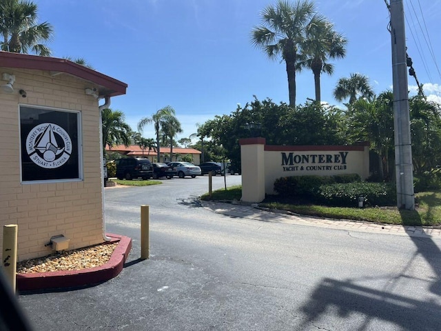 view of community sign