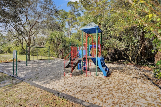 view of community jungle gym