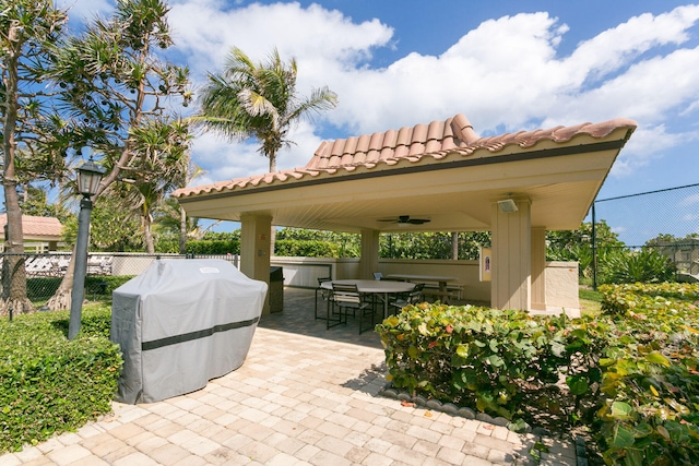 view of patio / terrace featuring grilling area