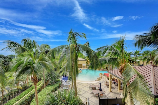 view of pool with a patio