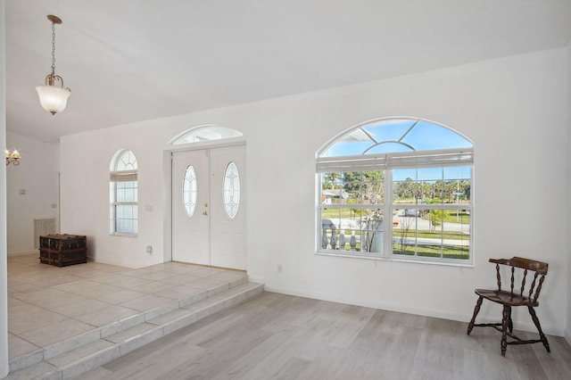 entryway featuring light wood-type flooring